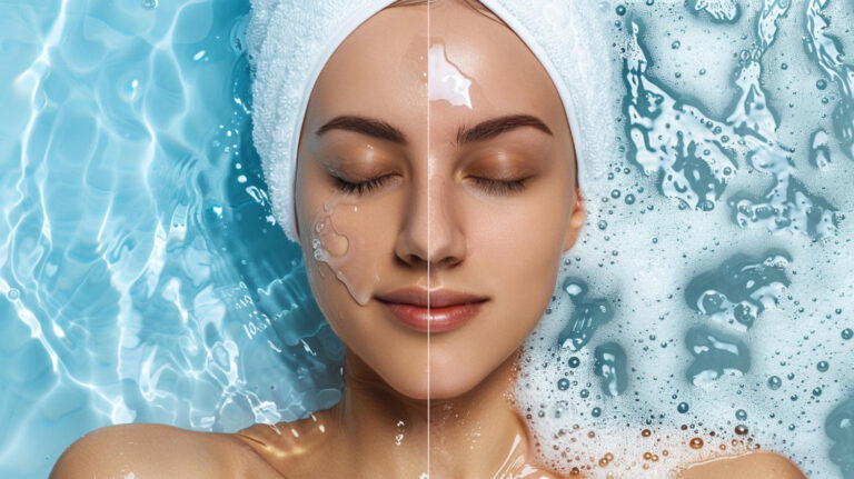 hydrafacial voor en na resultaat bij huidverbetering van het gezicht