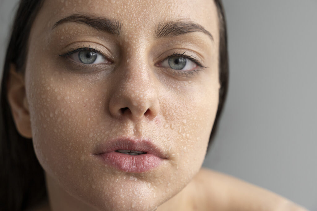 Rustige, gehydrateerde huid na een balancerende facial