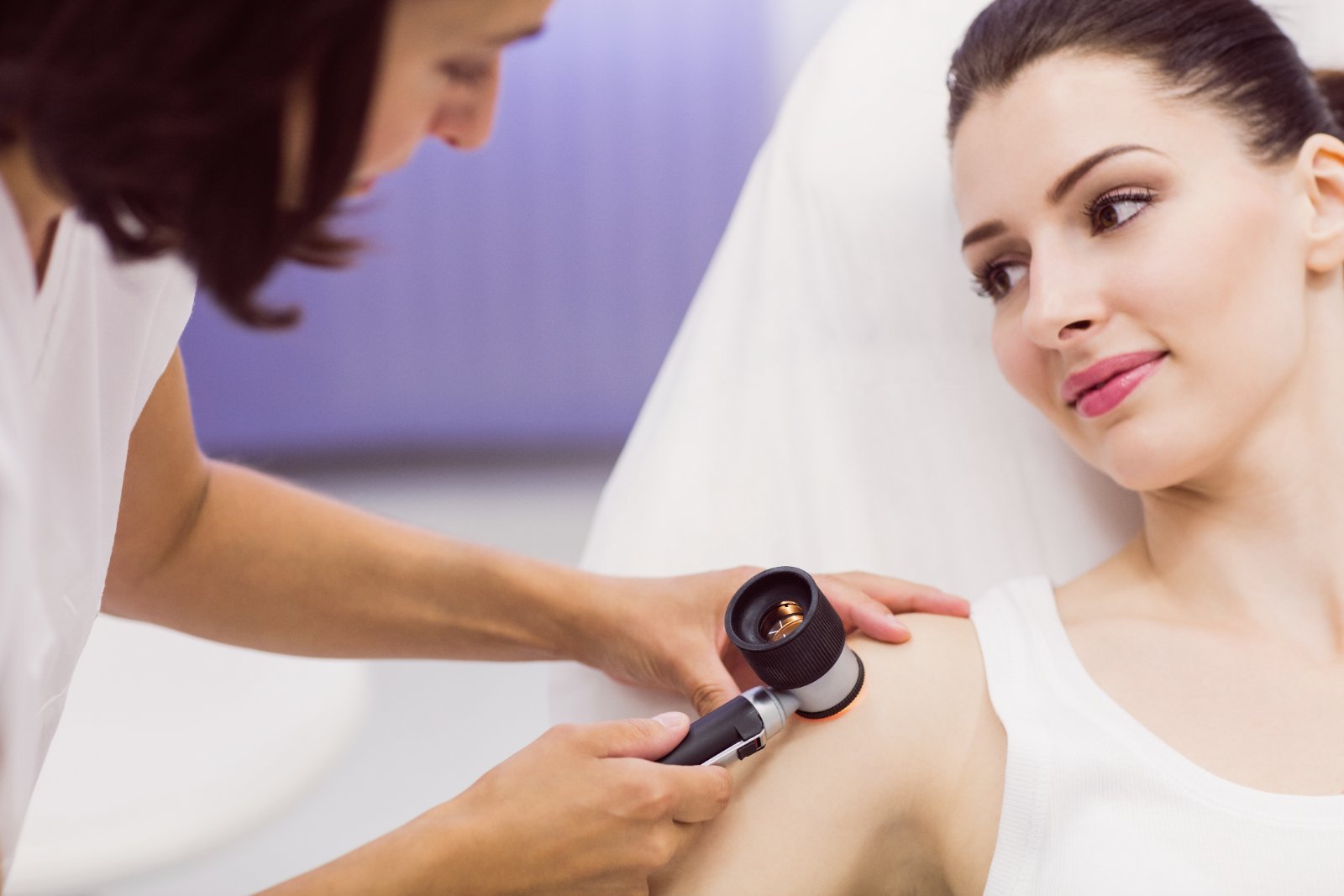 Huidanalyse met de dermatoscoop